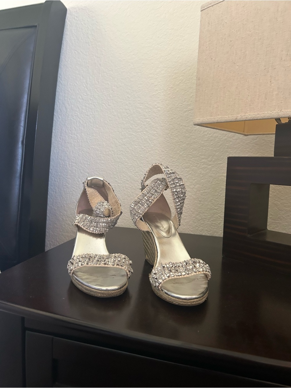 Embellished Gold Women's High Heel Sandals